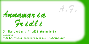 annamaria fridli business card